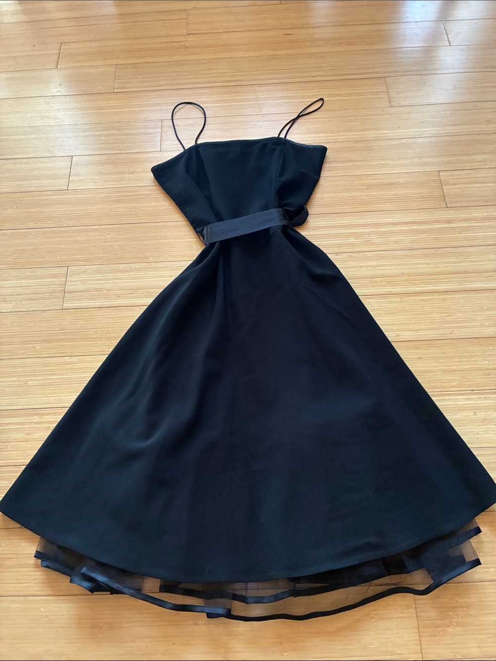 Studio Y Black A-Line Dress with Thin Straps